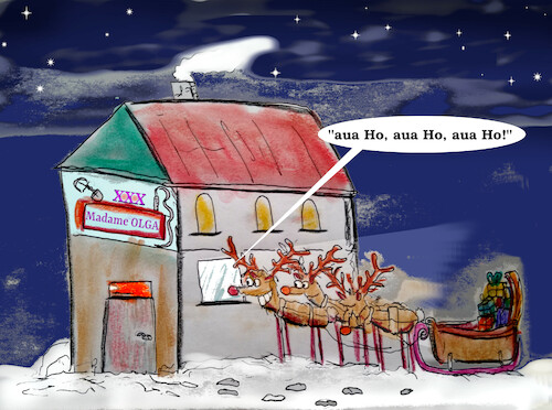 Cartoon: bad santa (medium) by ab tagged santaclaus,xxxmas