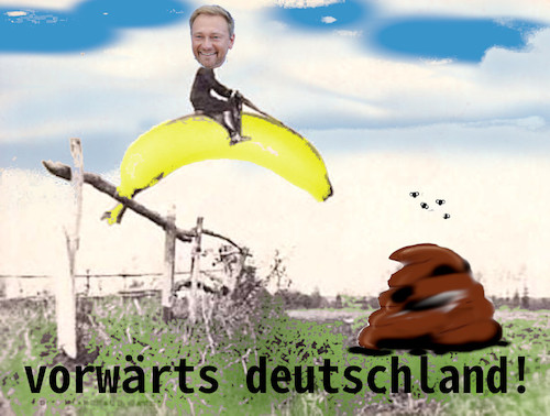 Cartoon: die zukunft (medium) by ab tagged deutschland,wahl,partei,fdp,grün,scheisse