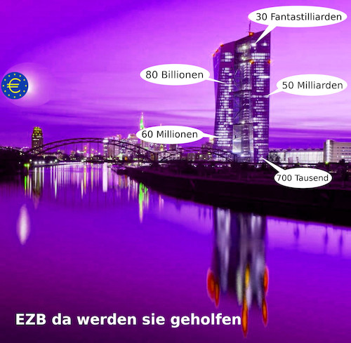 Cartoon: Einmal Zaster Bitte (medium) by ab tagged eu,ezb,geld,euro,krise,corona,schulden,staaten