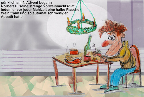 Cartoon: ernährung (medium) by ab tagged weihnachten,essen,trinken,diät