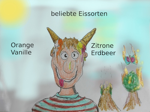 Cartoon: hitzewelle (medium) by ab tagged europa,deutschland,sommer,hitze,heiß,eis