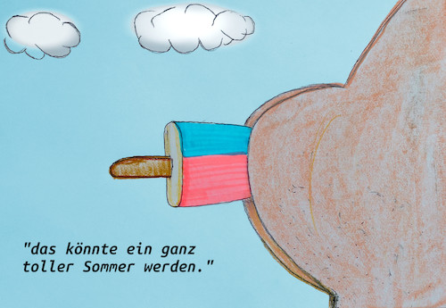 Cartoon: jens s. (medium) by ab tagged deutschland,sommer,sonne,eis,arsch,blabla