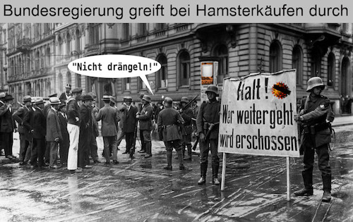 Cartoon: recht und ordnung (medium) by ab tagged deutschland,panik,virus,deutsche,shopping