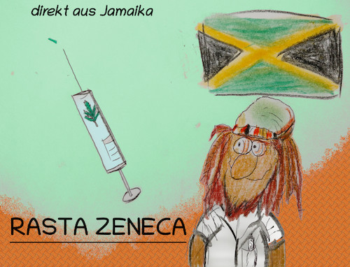 Cartoon: richtiger impfstoff (medium) by ab tagged corona,impfstoff,welt
