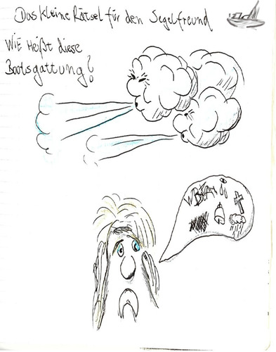 Cartoon: seglerrätsel (medium) by ab tagged rätsel,segeln,boot,wind