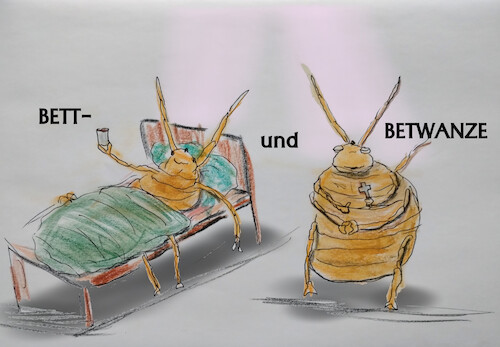 Cartoon: sonntag (medium) by ab tagged ruhe,tiere,insekten,ungeziefer,glaube