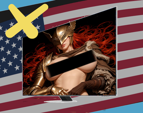 Cartoon: us TV (medium) by ab tagged death,dead,shooting,us,usa,tv,live,firing,squad,execution,censor,nude,naked,banned,trump,hegseth,army,killing,history,fernsehen,zensur,nackt,tod,gewalt