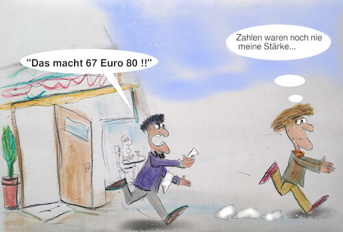 Cartoon: verrechnet (medium) by ab tagged ober,gast,rechnung