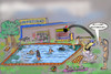 Cartoon: freibad 2. teil.. (small) by ab tagged sommer,schwimmen,freibad,action,fun