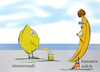 Cartoon: gelb (small) by ab tagged obst,frucht,flüssigkeit