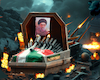 Cartoon: greetings from hell (small) by ab tagged iran,ajatollah,chamenei,funeral,regime,terror,murder,people,diktator,us,usa,trump,war,oil,military,weapons,killing