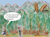 Cartoon: surprise (small) by ab tagged wood,hunter,bunny,rabbit,big,forest,mystery