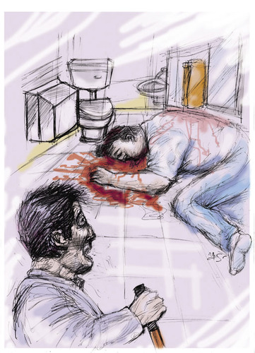 Cartoon: katil (medium) by pisko tagged cinayet