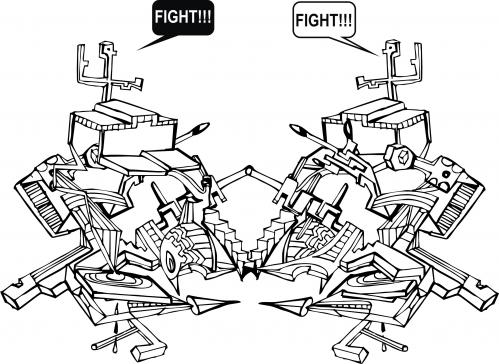 Cartoon: fight (medium) by andres fv tagged fight