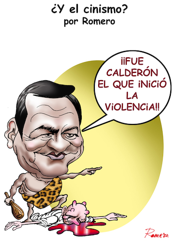 Cartoon: Cinismo (medium) by Romero tagged caricatura,cinismo,mexico,dibujo,politica