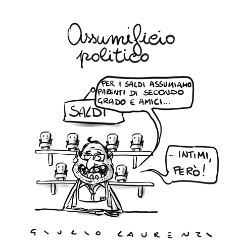 Cartoon: Assumificio (medium) by Giulio Laurenzi tagged assumificio