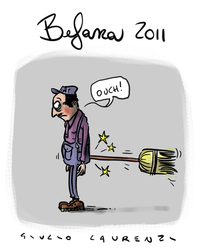 Cartoon: Befana 2011 (medium) by Giulio Laurenzi tagged 2011,befana