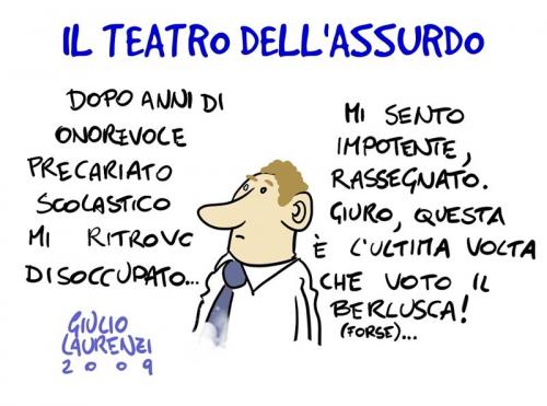 Cartoon: Caro Precario (medium) by Giulio Laurenzi tagged politics
