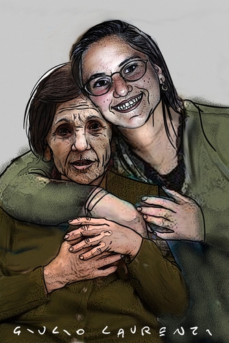 Cartoon: Elisa e Filomena (medium) by Giulio Laurenzi tagged elisa,filomena