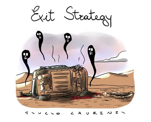 Cartoon: Exit Strategy (medium) by Giulio Laurenzi tagged exit,strategy