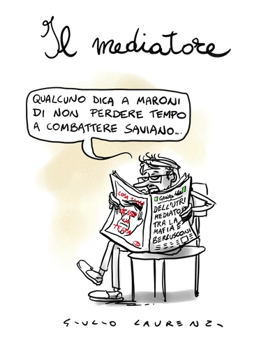 Cartoon: Il Mediatore (medium) by Giulio Laurenzi tagged mediatore