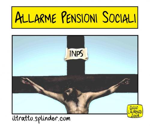Cartoon: INPS (medium) by Giulio Laurenzi tagged politics