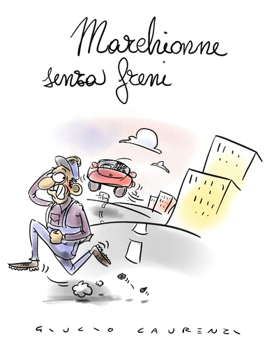 Cartoon: Marchionne senza freni (medium) by Giulio Laurenzi tagged marchionne,freni
