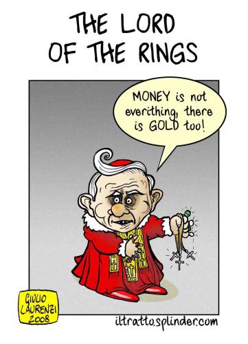 Cartoon: No more Money! (medium) by Giulio Laurenzi tagged religion