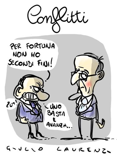 Cartoon: Onestamente Parlando (medium) by Giulio Laurenzi tagged conflitti,berlusconi