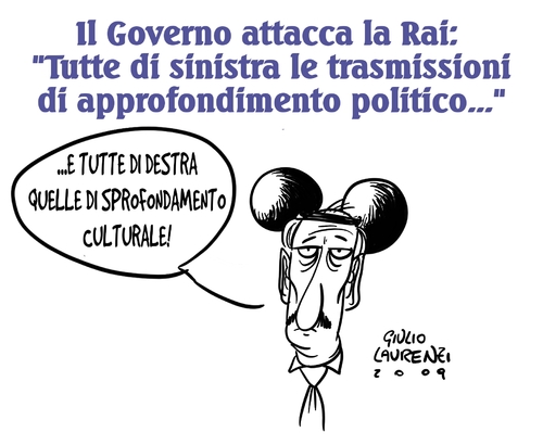 Cartoon: Pane Al Pane (medium) by Giulio Laurenzi tagged pane,al,rai