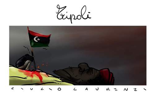 Cartoon: Tripoli (medium) by Giulio Laurenzi tagged gheddafi,lybia