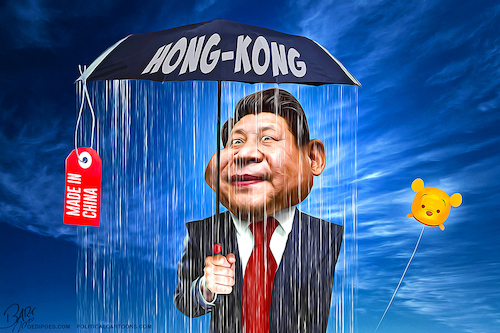 Cartoon: Hong Kong Protests (medium) by Bart van Leeuwen tagged hong,kong,protests,xi,jinping,china,extradition,bill