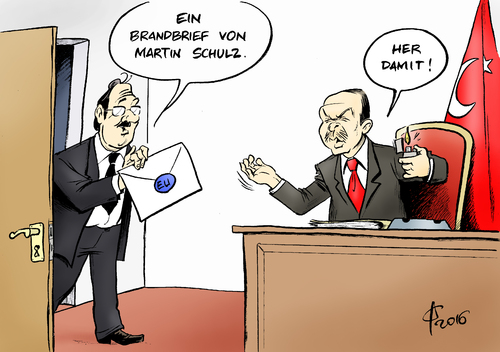 Cartoon: Brandbrief (medium) by Paolo Calleri tagged deutschland,tuerkei,armenien,resolution,genozid,voelkermord,bundestag,tuerkentum,abgeordnete,migrationshintergrund,wurzeln,auslaendische,attacken,herkunft,parlamentspraesident,martin,schulz,praesident,erdogan,karikatur,cartoon,paolo,calleri,deutschland,tuerkei,armenien,resolution,genozid,voelkermord,bundestag,tuerkentum,abgeordnete,migrationshintergrund,wurzeln,auslaendische,attacken,herkunft,parlamentspraesident,martin,schulz,praesident,erdogan,karikatur,cartoon,paolo,calleri