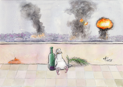 Cartoon: Im Nahen Osten nichts Neues (medium) by Paolo Calleri tagged nahost,naher,osten,israel,palaestina,raketen,raketenangriffe,angriffe,hamas,radikalislamisch,militaer,militaereinsatz,gewalt,zivilisten,frieden,krieg,gaza,gazastreifen,sicherheit,terror,luftwaffe,karikatur,cartoon,paolo,calleri,nahost,naher,osten,israel,palaestina,raketen,raketenangriffe,angriffe,hamas,radikalislamisch,militaer,militaereinsatz,gewalt,zivilisten,frieden,krieg,gaza,gazastreifen,sicherheit,terror,luftwaffe,karikatur,cartoon,paolo,calleri