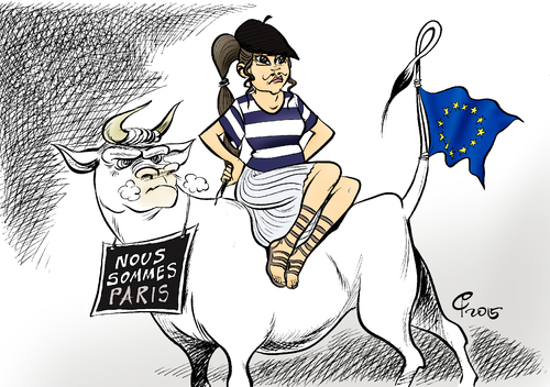 Cartoon: Nous sommes Paris (medium) by Paolo Calleri tagged eu,europa,frankreich,paris,anschlaege,terror,is,islamischer,staat,solidaritaet,kampf,werte,westen,terrorismus,schock,karikatur,cartoon,paolo,calleri,eu,europa,frankreich,paris,anschlaege,terror,is,islamischer,staat,solidaritaet,kampf,werte,westen,terrorismus,schock,karikatur,cartoon,paolo,calleri