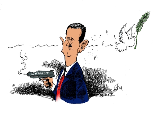 Cartoon: Taube Ohren (medium) by Paolo Calleri tagged damaskus,hama,nations,united,un,diktatur,regimegegner,gewalt,tod,folter,regierungstruppen,unruhen,demokratie,bewegung,assad,präsident,syrien,syrien,präsident,assad,bewegung,demokratie,unruhen,regierungstruppen,tod,regimegegner