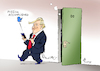 Cartoon: Mission Accomplished (small) by Paolo Calleri tagged usa,syrien,angriff,giftgas,assad,russland,militaer,militaerschlag,chemiewaffen,forschung,produktion,lager,donald,trump,zufrieden,mission,accomplished,twitter,twittern,karikatur,cartoon,paolo,calleri
