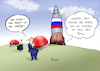Cartoon: RS-28 Sarmat (small) by Paolo Calleri tagged russland,usa,nordkorea,waffen,atomwaffen,bedrohungen,kim,jong,un,donald,trump,wladimir,putin,karikatur,cartoon,paolo,calleri