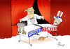 Cartoon: Spalter Trump (small) by Paolo Calleri tagged usa,washington,praesident,us,vereinigte,staaten,republikaner,donald,trump,unternehmer,wirtschaft,gesellschaft,politik,spaltung,schichten,populismus,uncle,sam,karikatur,cartoon,paolo,calleri