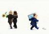 Cartoon: Triell-Trophäen (small) by Paolo Calleri tagged deutschland,wahlen,bundestagwahl,berlin,2021,triell,kanzlerkandidaten,cdu,spd,gruene,baerbock,scholz,laschet,armin,olaf,annalena,tv,rot,gruen,programme,klimaschutz,klimawandel,wirtschaft,arbeit,soziales,gesellschaft,schulen,karikatur,cartoon,paolo,calleri