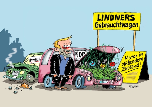 Cartoon: Abgehalftertes (medium) by RABE tagged merz,union,kanzler,fritze,koalition,spd,klingbeil,bundesregierung,rabe,ralf,böhme,cartoon,karikatur,pressezeichnung,farbcartoon,tagescartoon,trump,putin,krisen,tv,nachrichten,waschmaschine,christian,lindner,fdp,ampel,ampelkoalition,vorstan,gebrauchtwagen,ag,schrott,schrottwagen,liberale,motor,jobwechsel,autobranche,merz,union,kanzler,fritze,koalition,spd,klingbeil,bundesregierung,rabe,ralf,böhme,cartoon,karikatur,pressezeichnung,farbcartoon,tagescartoon,trump,putin,krisen,tv,nachrichten,waschmaschine,christian,lindner,fdp,ampel,ampelkoalition,vorstan,gebrauchtwagen,ag,schrott,schrottwagen,liberale,motor,jobwechsel,autobranche