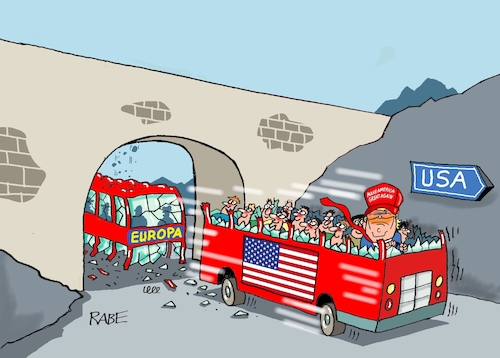 Cartoon: Abgehangen (medium) by RABE tagged merz,union,kanzler,fritze,koalition,spd,klingbeil,bundesregierung,rabe,ralf,böhme,cartoon,karikatur,pressezeichnung,farbcartoon,tagescartoon,trump,putin,krisen,tv,nachrichten,waschmaschine,donald,usa,europa,eu,abkopplung,bus,brücke,doppeldecker,wegweiser,unfall,merz,union,kanzler,fritze,koalition,spd,klingbeil,bundesregierung,rabe,ralf,böhme,cartoon,karikatur,pressezeichnung,farbcartoon,tagescartoon,trump,putin,krisen,tv,nachrichten,waschmaschine,donald,usa,europa,eu,abkopplung,bus,brücke,doppeldecker,wegweiser,unfall