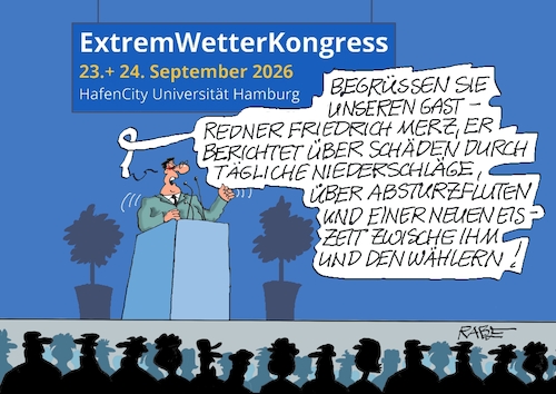 Cartoon: Absturzflut (medium) by RABE tagged merz,kanzler,koalition,union,spd,klingbeil,cartoon,karikatur,pressezeichnung,farbcartoon,tagescartoon,db,bahn,frühling,frühjahr,frühjahrsputz,ice,zug,blumenkasten,blumenkästen,esc,songcontest,extremwetter,wetter,extremwetterkongress,kongress,hamburg,unwetter,sturm,eiszeit,orkan,wahldebakel,wahlfiasko,landtagswahl,niederlage,mecklenburg,vorpommern,senatswahl,berlin,zuschauer,merz,kanzler,koalition,union,spd,klingbeil,cartoon,karikatur,pressezeichnung,farbcartoon,tagescartoon,db,bahn,frühling,frühjahr,frühjahrsputz,ice,zug,blumenkasten,blumenkästen,esc,songcontest,extremwetter,wetter,extremwetterkongress,kongress,hamburg,unwetter,sturm,eiszeit,orkan,wahldebakel,wahlfiasko,landtagswahl,niederlage,mecklenburg,vorpommern,senatswahl,berlin,zuschauer