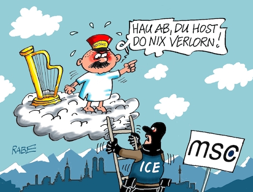 Cartoon: Aloisius im Himmel (medium) by RABE tagged trump,präsident,usa,donald,einmarsch,erstürmung,cartoon,karikatur,pressezeichnung,rabe,ralf,böhme,farbcartoon,tagescartoon,venezuela,südamerika,maduro,regimewechsel,weltordnung,kongress,völkerrecht,msc,münchen,sicherheit,sicherheitskonferenz,ice,ausländerbehörde,ausländerbeamte,harve,wolke,himmel,aloisius,luja,ukrainekrieg,epstein,trump,präsident,usa,donald,einmarsch,erstürmung,cartoon,karikatur,pressezeichnung,rabe,ralf,böhme,farbcartoon,tagescartoon,venezuela,südamerika,maduro,regimewechsel,weltordnung,kongress,völkerrecht,msc,münchen,sicherheit,sicherheitskonferenz,ice,ausländerbehörde,ausländerbeamte,harve,wolke,himmel,aloisius,luja,ukrainekrieg,epstein