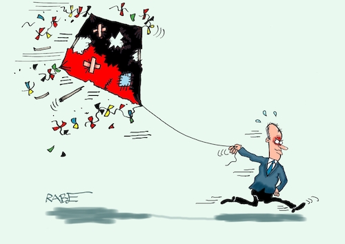 Cartoon: Aufsteiger Merz (medium) by RABE tagged merz,kanzler,koalition,union,spd,klingbeil,cartoon,karikatur,pressezeichnung,farbcartoon,tagescartoon,db,bahn,frühling,frühjahr,frühjahrsputz,ice,zug,blumenkasten,blumenkästen,esc,songcontest,herbst,sturm,drachen,papierdrachen,wahl,wahldebakel,umfragetief,rücktritt,schwarz,rot,merz,kanzler,koalition,union,spd,klingbeil,cartoon,karikatur,pressezeichnung,farbcartoon,tagescartoon,db,bahn,frühling,frühjahr,frühjahrsputz,ice,zug,blumenkasten,blumenkästen,esc,songcontest,herbst,sturm,drachen,papierdrachen,wahl,wahldebakel,umfragetief,rücktritt,schwarz,rot
