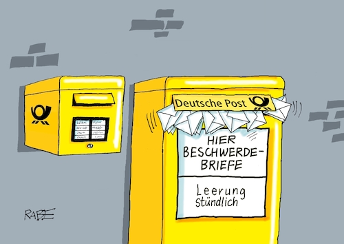 Cartoon: Beschwerden (medium) by RABE tagged post,briefe,pakete,beschwerden,zusteller,paketsendung,briefsendung,päckchen,rabe,ralf,böhme,cartoon,karikatur,pressezeichnung,farbcartoon,tagescartoon,dhl,verspätung,fehlleitung,verzögerung,adresse,empfänger,briefkasten,post,briefe,pakete,beschwerden,zusteller,paketsendung,briefsendung,päckchen,rabe,ralf,böhme,cartoon,karikatur,pressezeichnung,farbcartoon,tagescartoon,dhl,verspätung,fehlleitung,verzögerung,adresse,empfänger,briefkasten