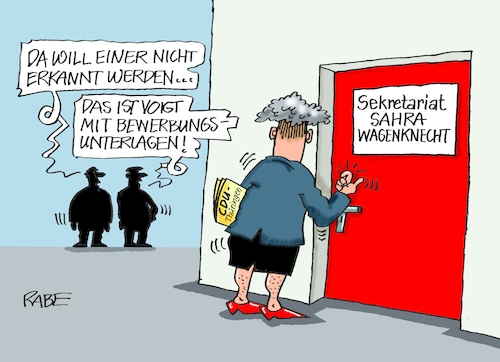 Cartoon: Bewerbungsgespräch (medium) by RABE tagged landtagswahl,thüringen,septemper,cdu,afd,mario,voigt,bernd,höcke,tv,duell,fernsehduell,rabe,ralf,böhme,cartoon,karikatur,pressezeichnung,farbcartoon,tagescartoon,sahra,wagenknecht,bsw,sekretärin,sekretariat,perücke,bewerbung,bewerbungsunterlagen,bewerbungsgespräch,landtagswahl,thüringen,septemper,cdu,afd,mario,voigt,bernd,höcke,tv,duell,fernsehduell,rabe,ralf,böhme,cartoon,karikatur,pressezeichnung,farbcartoon,tagescartoon,sahra,wagenknecht,bsw,sekretärin,sekretariat,perücke,bewerbung,bewerbungsunterlagen,bewerbungsgespräch