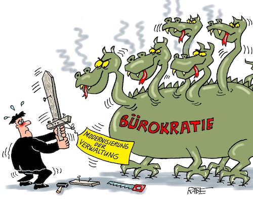 Cartoon: Bürokratiemonster II (medium) by RABE tagged merz,kanzler,koalition,union,spd,klingbeil,cartoon,karikatur,pressezeichnung,farbcartoon,tagescartoon,bürokratie,verwaltung,beamte,modernisierung,monster,drachen,schwert,holzschwert,nägel,säge,merz,kanzler,koalition,union,spd,klingbeil,cartoon,karikatur,pressezeichnung,farbcartoon,tagescartoon,bürokratie,verwaltung,beamte,modernisierung,monster,drachen,schwert,holzschwert,nägel,säge
