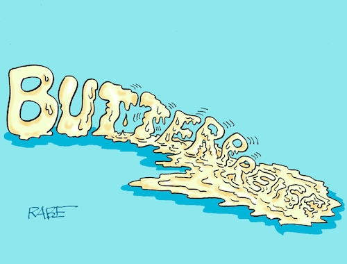 Cartoon: Butterpreise (medium) by RABE tagged merz,union,kanzler,fritze,koalition,spd,klingbeil,bundesregierung,rabe,ralf,böhme,cartoon,karikatur,pressezeichnung,farbcartoon,tagescartoon,fett,fettnapf,drecksarbeit,stelzen,training,butter,butterpreise,discounter,rewe,aldi,edeka,preissenkung,bauer,milchbauer,kunden,schrift,schmelze,handel,handelskette,merz,union,kanzler,fritze,koalition,spd,klingbeil,bundesregierung,rabe,ralf,böhme,cartoon,karikatur,pressezeichnung,farbcartoon,tagescartoon,fett,fettnapf,drecksarbeit,stelzen,training,butter,butterpreise,discounter,rewe,aldi,edeka,preissenkung,bauer,milchbauer,kunden,schrift,schmelze,handel,handelskette