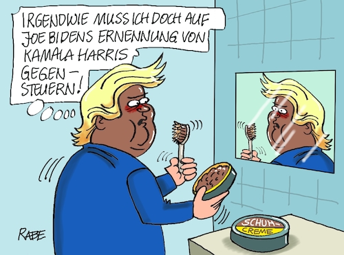 Cartoon: Carma Kamala (medium) by RABE tagged trump,usa,president,bolton,literatur,bücher,rabe,ralf,böhme,cartoon,karikatur,pressezeichnung,farbcartoon,tagescartoon,enthüllung,enthüllungsroman,kamala,harris,joe,biden,wahlkampf,nominierung,ernennung,vizepräsidentin,schucreme,schwarzer,trump,usa,president,bolton,literatur,bücher,rabe,ralf,böhme,cartoon,karikatur,pressezeichnung,farbcartoon,tagescartoon,enthüllung,enthüllungsroman,kamala,harris,joe,biden,wahlkampf,nominierung,ernennung,vizepräsidentin,schucreme,schwarzer